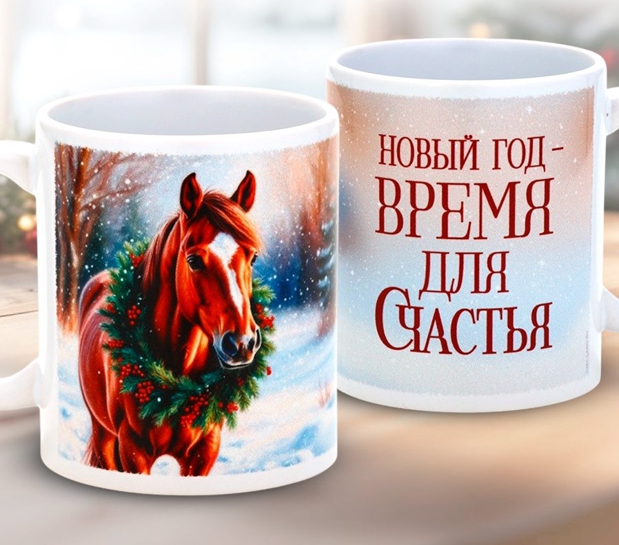 Кружка керамическая «Время для счастья», 320 мл 10900273