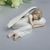 Сувенир "Спящая на сердце девушка-ангел в белом платье" 11,5х7х7 см   3640517