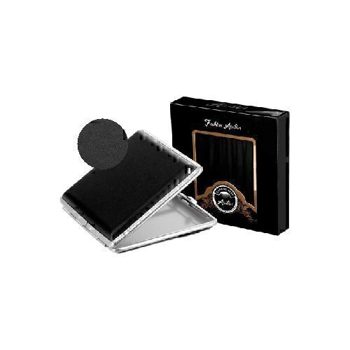 Портсигар Атрибут на 20 сигарет, металл+кожа, матовый, чёрный 0620RB1EG