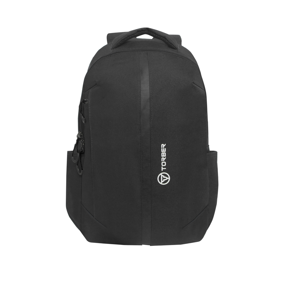 Рюкзак TORBER FORGRAD 2.0 с отд. для ноутбука, черный, полиэстер меланж, 46х31x17см