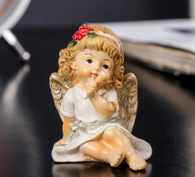 Сувенир полистоун "Ангелочек-девочка " МИКС 5,4х3,8х3,9 см 3590430