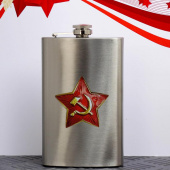 Фляга металл 0.3 л. "Советская звезда" арт. 4150332 Фляга металл 0.3 л. "Советская звезда" арт. 4150332