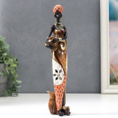 Сувенир "Африканка с кувшином, цветное платье" h=31   6494580