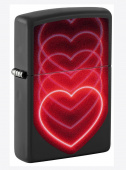 Зажигалка ZIPPO Hearts Design с покрытием Black Ligh 48593