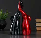 Фигура "Пара слонов" чёрный/бордовый, 4531992