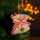 Подвеска новогодняя на ёлку «Мешочек с подарками» 8 × 9 см 6784904