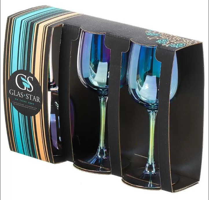 Набор бокалов "Васильковый" 3шт, 300мл RNIZ_8164_11Va