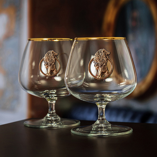 Набор бокалов д/коньяка 2шт.Шаранте"Лев"1200098