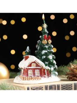 Свеча декоративная "Зимний праздник", 8х11,5х13,5 см