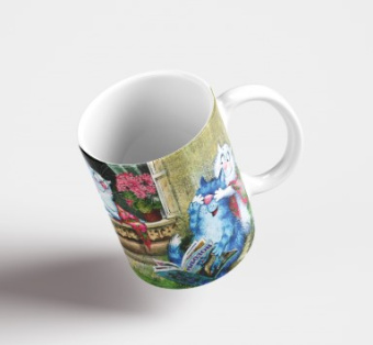 Кружка Кошарики. На крылечке [0217]