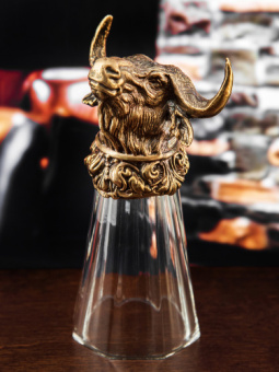 Лафитник-перевертыш "Бык" в деревян. упак. 10059209