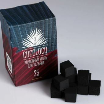 Уголь для кальяна Cocobank 72 куб 25 мм