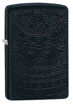 Зажигалка ZIPPO 29989 Tone on Tone Design с покрытием Black Matte