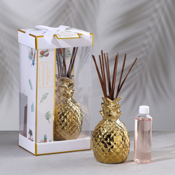 Диффузор керамический "Ананас", 150 мл, золото, кокос 7999262