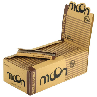 Бумага сигаретная Moon Набор Кинг Сайз Браун Анбличед 12,5 г/м (бумага + фильтры) (32)(24шт)
