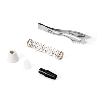 Набор для кальяна: щипцы, пружина, насадка на шланг, уплотнители под чашу и шланг   10707208