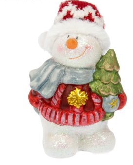 Сувенир полистоун "Снеговичок, в вязанном колпаке" 6х4х7,5 см 10326252
