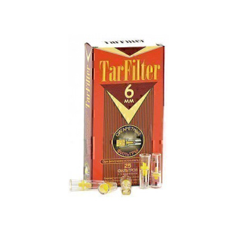 Мундштук фильтр для сигарет TarFilter 6 мм 25 шт + 5 адаптеров