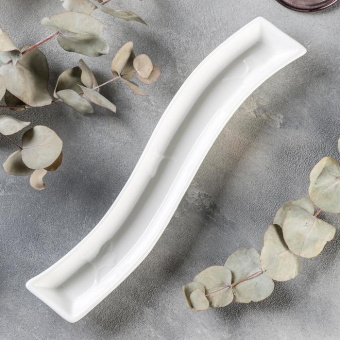 Блюдо для оливок Magistro «Бланш», фарфор, 29,5×6см., цвет белый 4177899