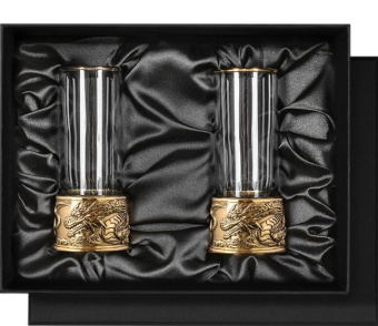 Набор стопок патрон"Дракон" 2шт в черной подар.упак. 13000461